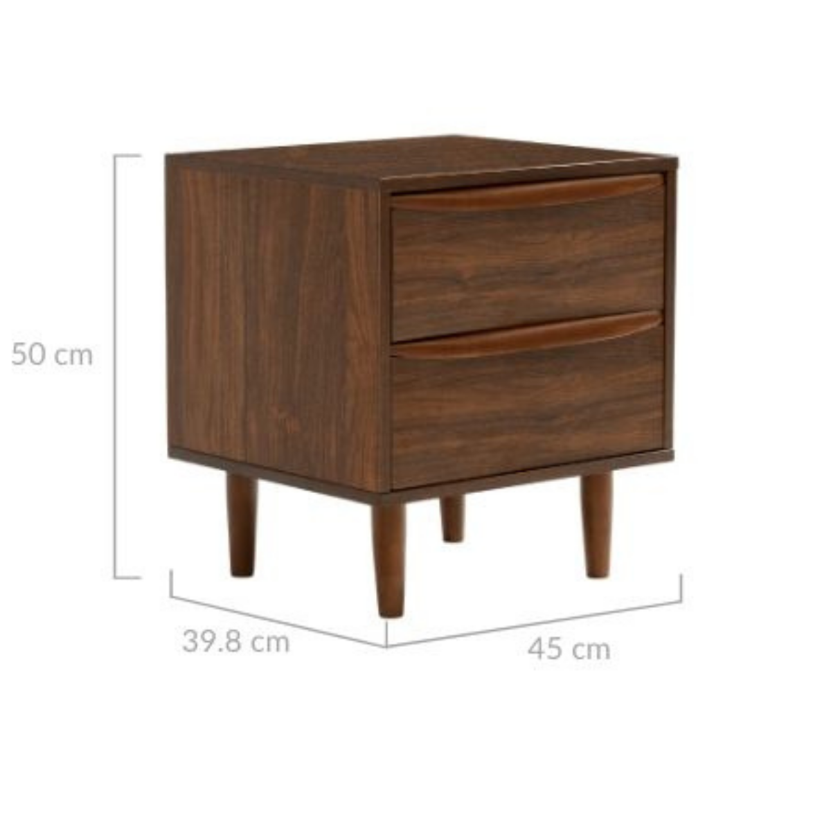 Pierre Walnut Bedside Table