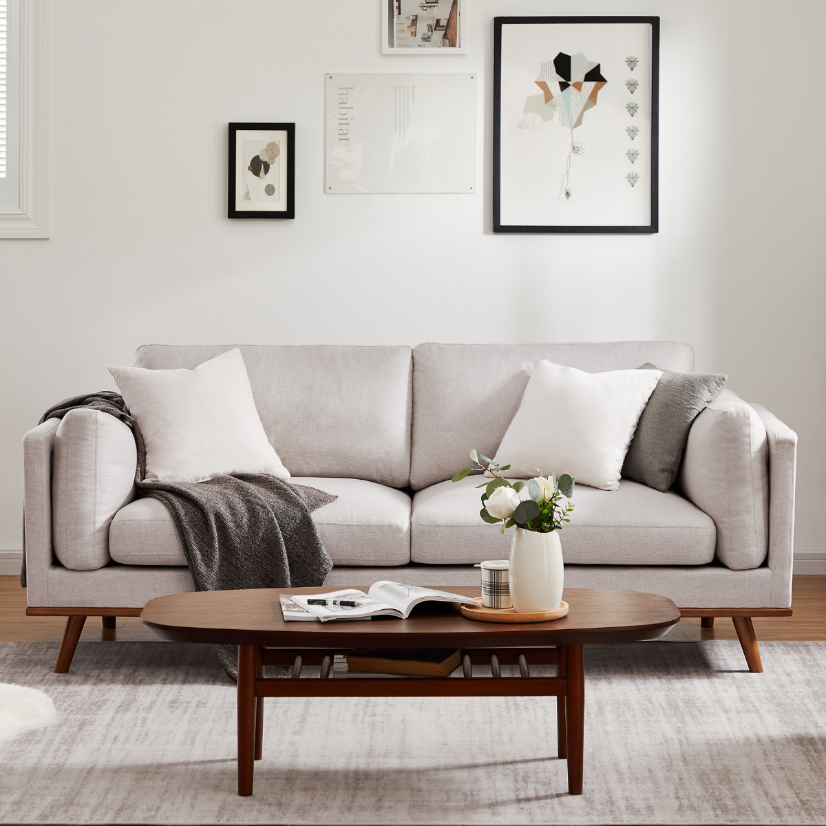 Wesley Grey 3 Seater Sofa