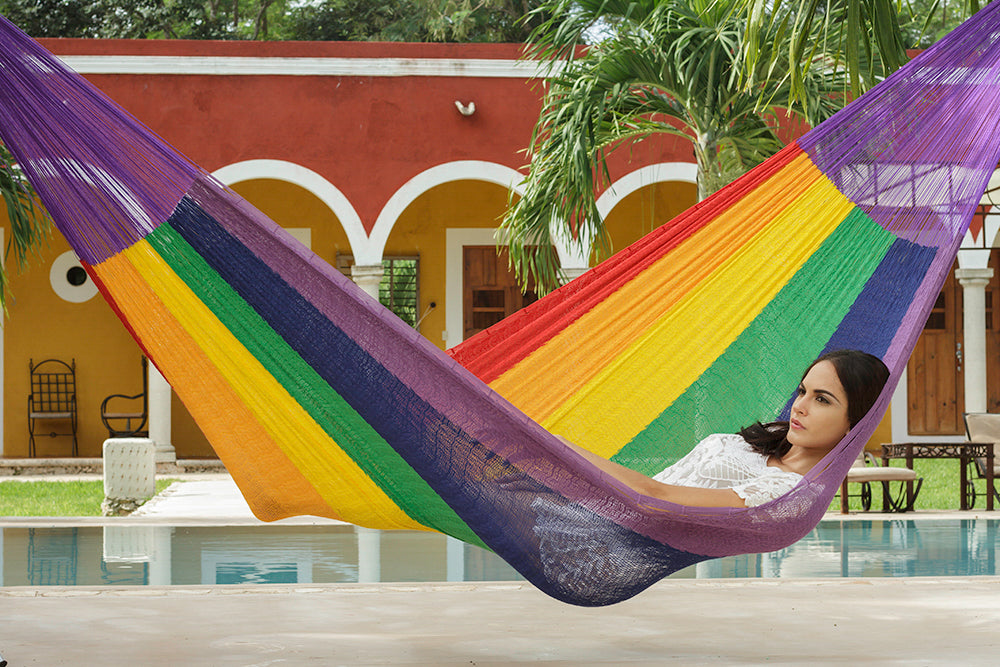 The out and about Mayan Legacy hammock Doble Size in Rainbow colour