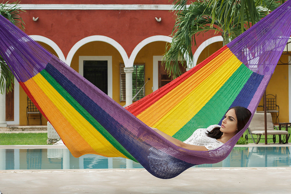 The out and about Mayan Legacy hammock Doble Size in Rainbow colour