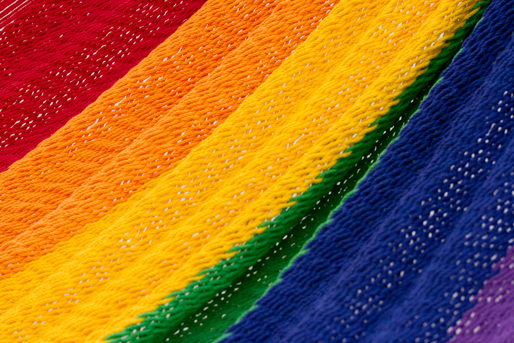 Outdoor undercover cotton Mayan Legacy hammock King size Rainbow