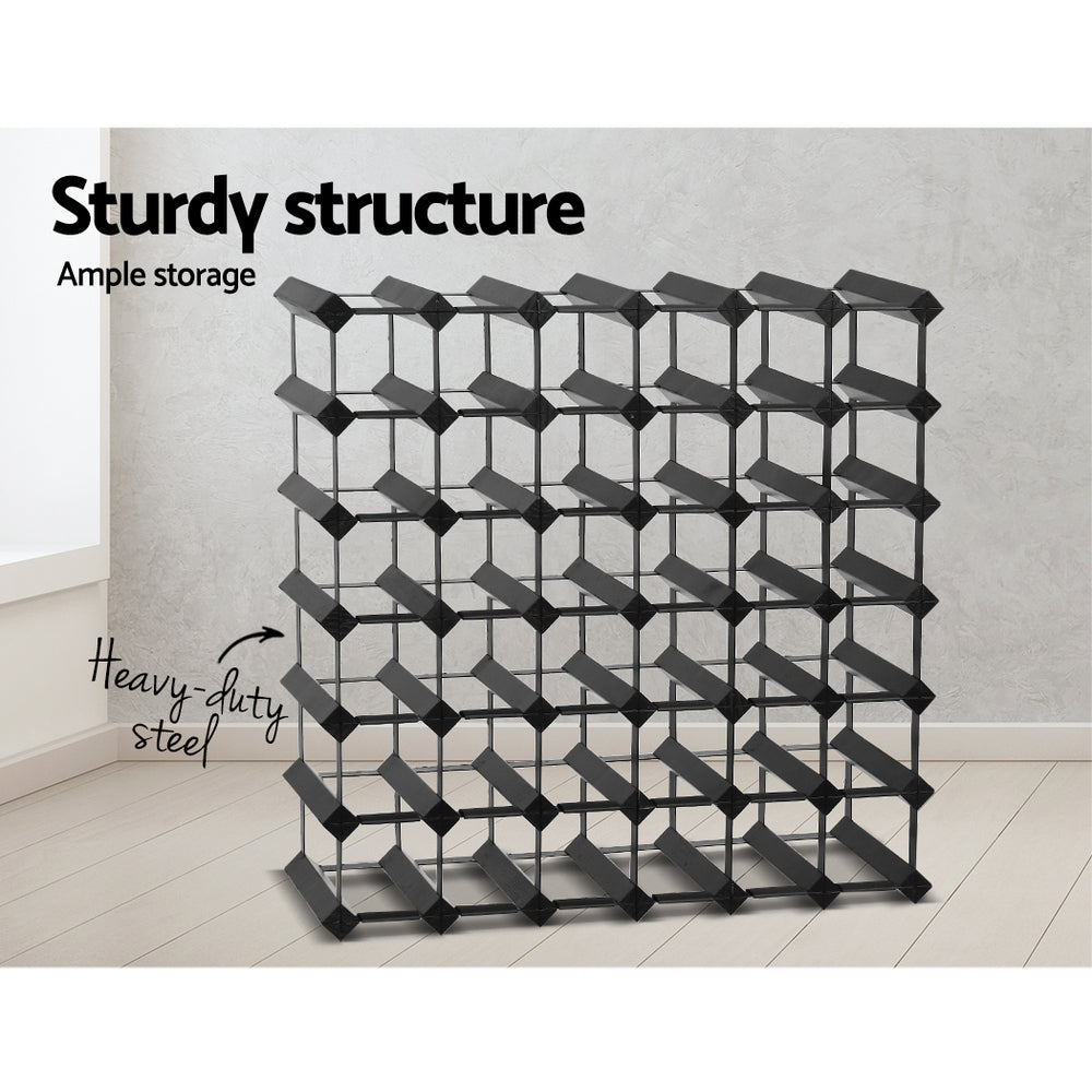 Artiss 42 Bottle Wine Rack Black