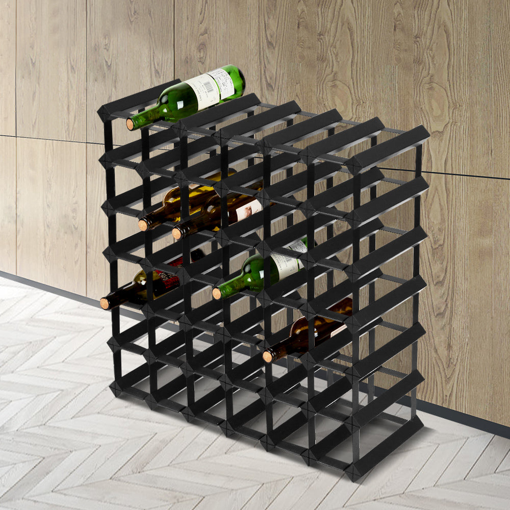 Artiss 42 Bottle Wine Rack Black