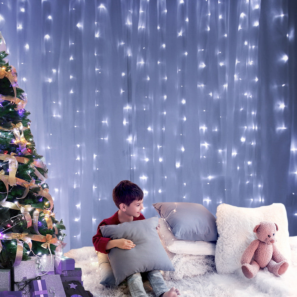 Jingle Jollys Christmas Lights 6Mx3M 600 LED Curtain Light Decorations Cool