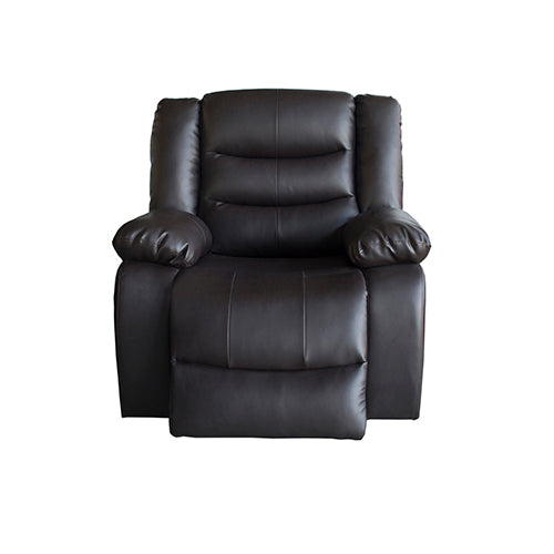 3+2+1 Seater Recliner Sofa In Faux Leather Lounge Couch in Black