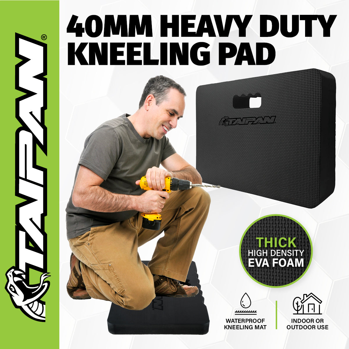 Taipan Kneeling Pad Heavy Duty High Density EVA Foam Waterproof 440 x 300mm