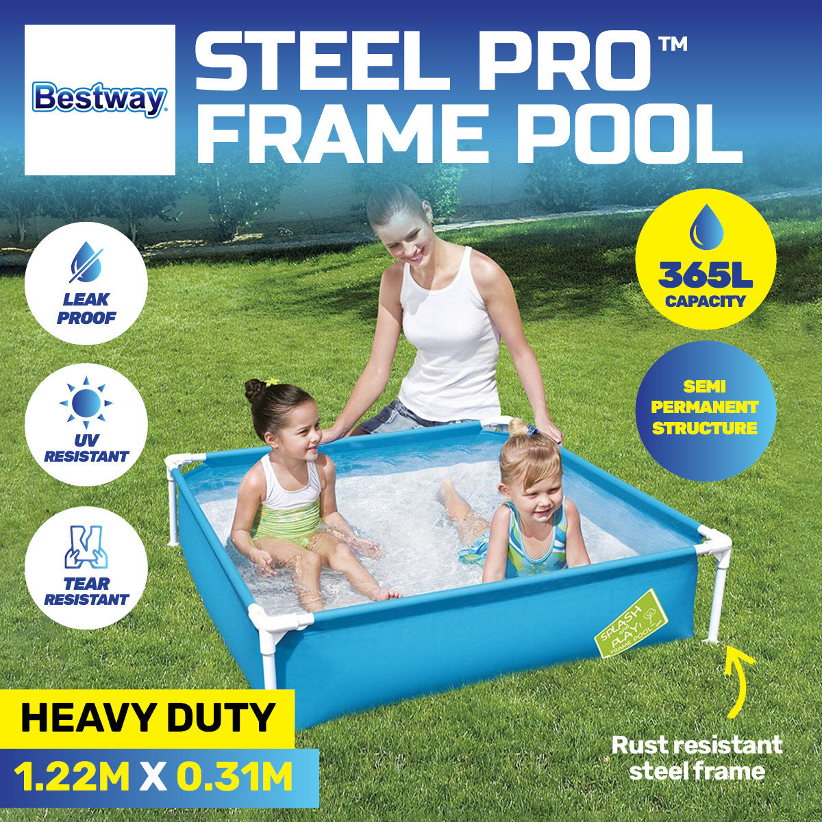Bestway Steel Pro My First Frame Pool Kids Blue 1.22m x 30.5cm