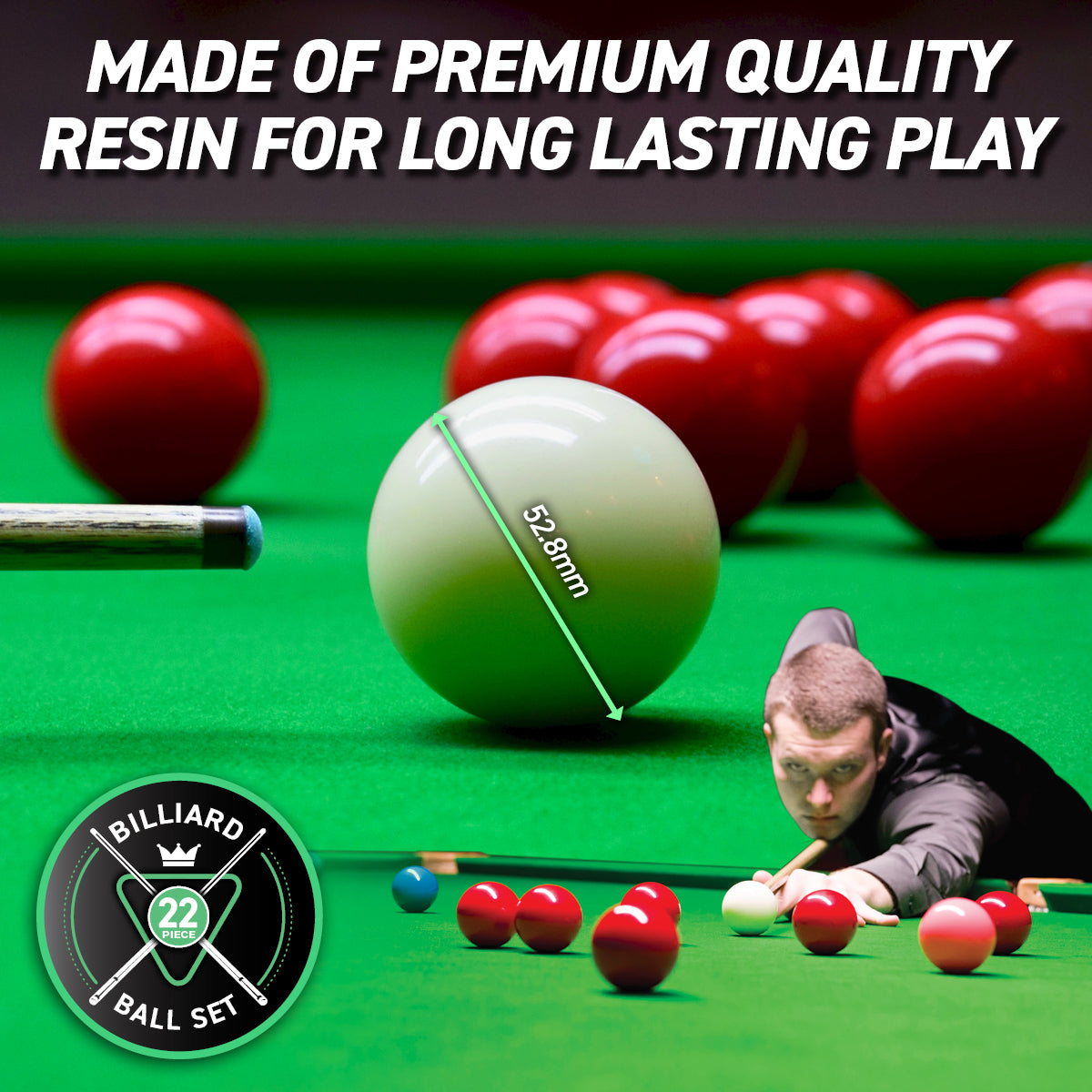 SAS Sports Snooker Ball Boxed Set Premium Quality &amp; Durability Gloss Finish