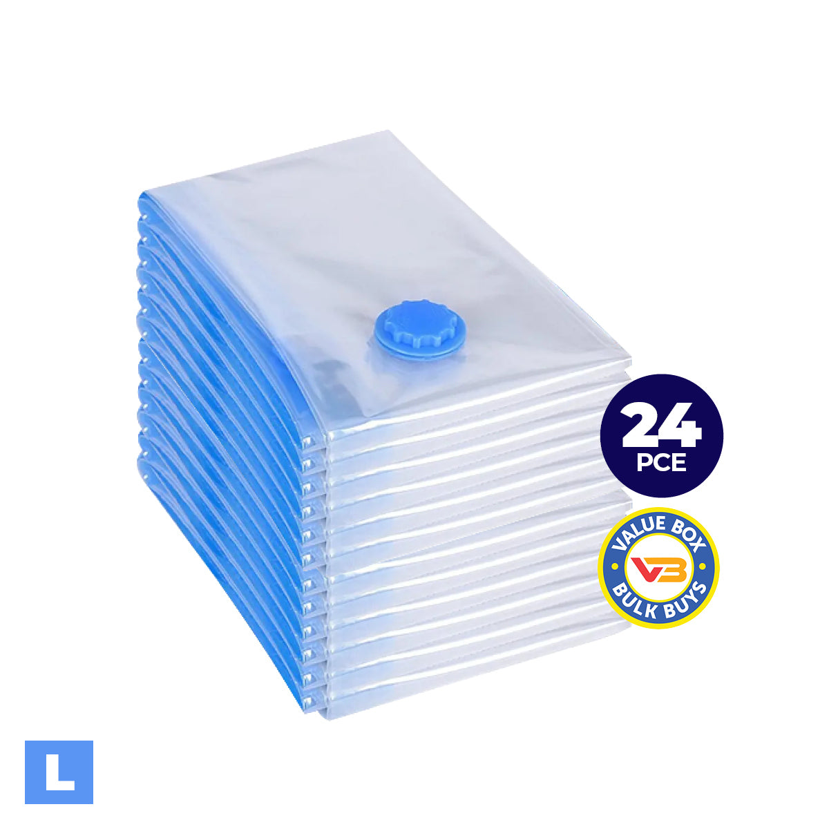 Home Master 24PCE Vacuum Storage Bags Large Re-Usable Space Saver 80 x 100cm